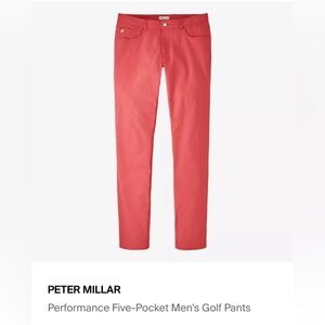 NWT Peter Millar Coral EB66 Performance Five-Pocket Pant Size 36/34 MS20EB66FB